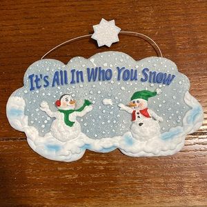 Christmas Around the World All in who you Snow Plaque